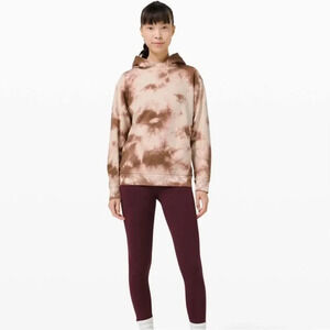 Lululemon all yours hoodie tie dye cotton terry 8 earth dye clay brown